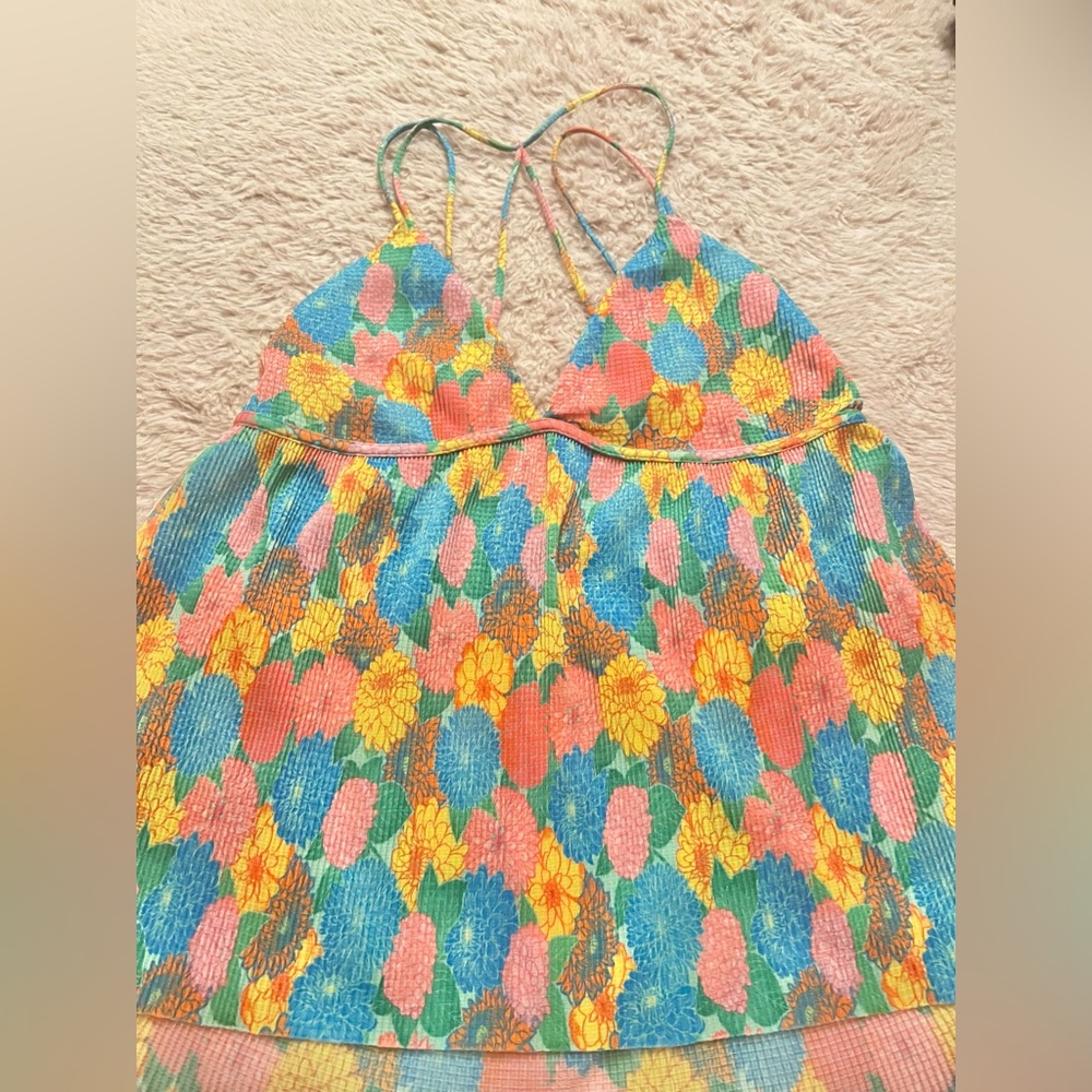 ZARA Colorful Floral Top - Picture 2 of 4